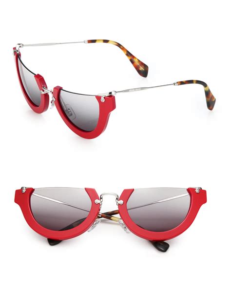 miu miu red frames|Women's Sunglasses & Eyewear .